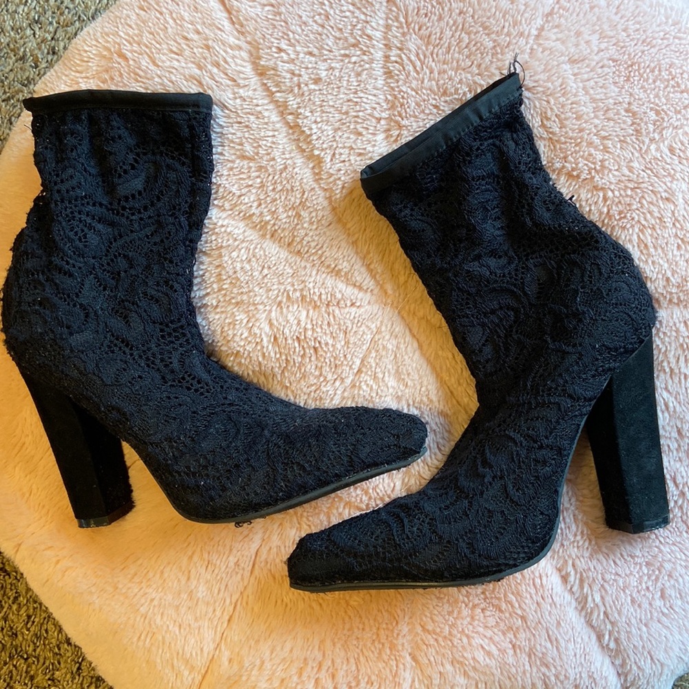 Lace bootie Heels